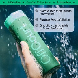 OffCourt Sulfate-Free Body Wash for Men & Women - Non-Drying Exfoliator with Glycolic & Lactic Acids Leaves Skin Fresh & Smooth with Fig Leaves and White Musk Scent, 14 Fl. Oz (Pack of 1)