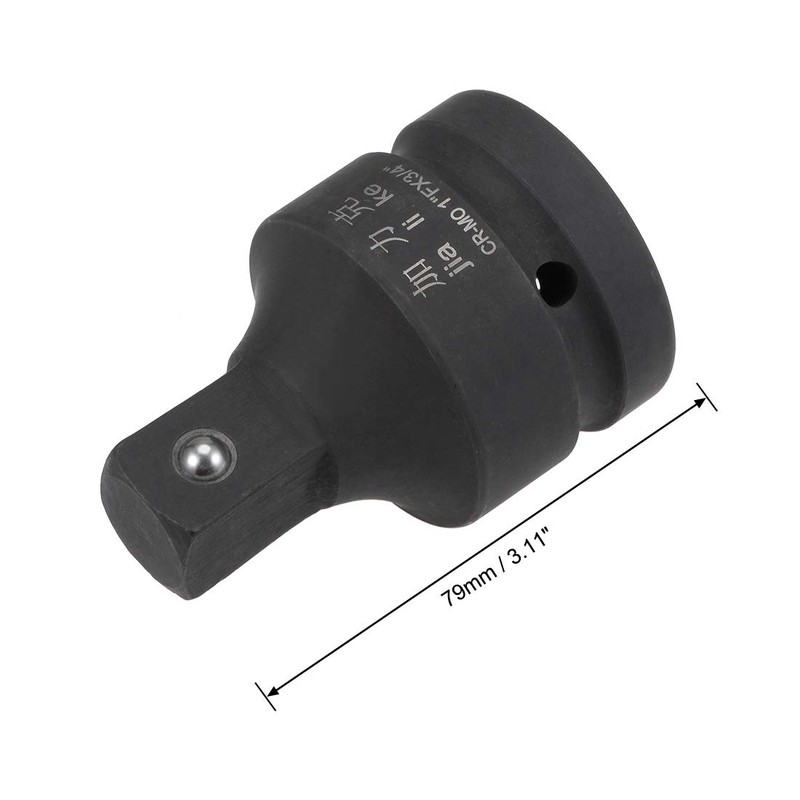 sourcing map 1" Drive (Female) x 3/4" (Male) Impact Socket