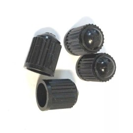 Fellers Small Engines 4 PCS BLACK PLASTIC TIRE STEM AIR VALVE CAPS COVER FOR TRUCK MOTORCYCLES BIKES