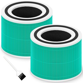 Core 300 Toxin Absorber Replacement Filter for LEVOIT Core 300, Core 300S and Core 300-P Air Purifier, 3-in-1 H13 True HEPA Filter Replacement, Compared to Part # Core 300-RF-TX, 2 Pack, Green