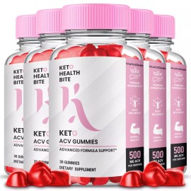 Keto Health Bite ACV Gummies, Max Strength, KetoHealth Bite Gummies (5 Pack)