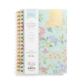 Blue Sky Day Designer 2025-2026 Weekly and Monthly Academic Year Planner Calendar, July 2025 - June 2026, 5.8" x 8.6", Flexible Cover, Laminated Tabs, Storage Pocket, Includes Stickers, Climbing Floral Mint