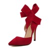 Z&L Fashion Women's Pointy Toe High Heel Stiletto Big Bow