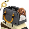PAWZIDEA Center Console Dog Car Seat, Enclosed Small Dog Armrest