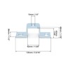 QWORK Steel Electrogalvanized U-Shaped Strut Connector Brackets, 5 Hole Design,