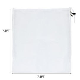 7.8 x 7.8 ft Large Tree Net for Fruit Trees with Zipper & Drawstring, Transparent Bird Netting for Fruit Trees, Garden Insect Barrier Mesh Cover for Plants, Protects Against Bugs Birds Deer Squirrels