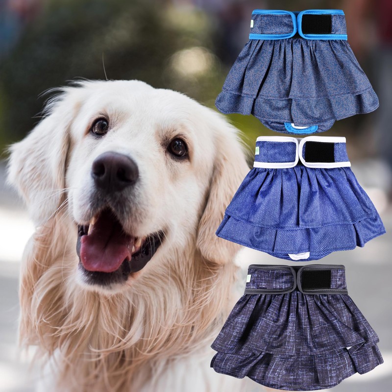 wegreeco Dog Diapers Female (3 Pack), Highly Absorbent Dog Diapers
