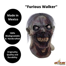 Mask Head & Neck Zombie Furious Walker