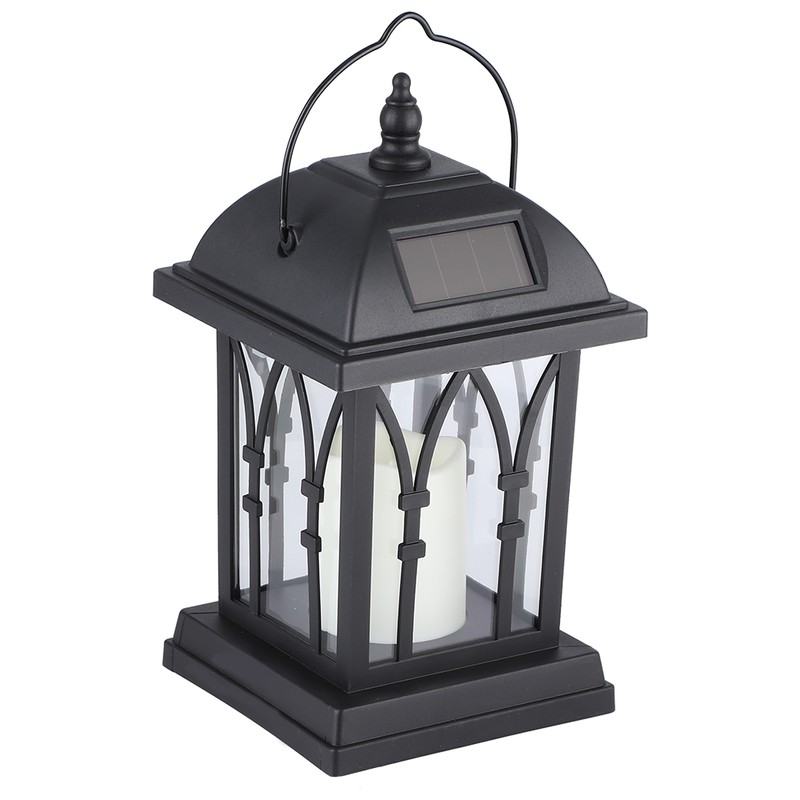 Outdoor Hanging Solar Lantern LED Candle Flame Light for Garden