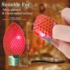 Whaline 130Pcs Christmas Reflective Car Magnets Set 64Pcs Colorful Bulb