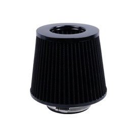 LC LICTOP 76mm/3 Inch Clamp-On Cone Air Filter, Cold Air Intake Filter, Universal Washable & Reusable Performance Air Filter for Cars, Auto Parts Accessories, Black