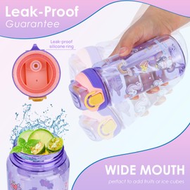 Kids Water Bottle 20 OZ BPA-Free Reusable Leak-proof Durable Tritan Plastic Water Bottles with Straw Toddler Water Bottle BPA-Free Spout Lid for Boys & Girls (ORANGE)