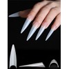 YIMART 500pcs Acrylic Medium Long Stiletto Nail Tips Easy Coffin