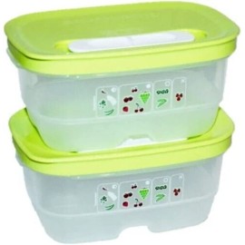 Tupperware FridgeSmart Mini Set of 2 with Vent Tabs 1.5 cup/375 ml-NEW-SHIP INCL