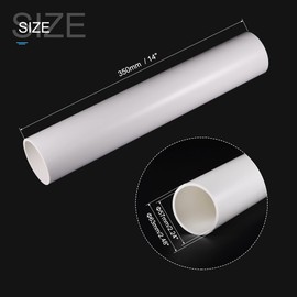 MECCANIXITY PVC Rigid Tube Round Pipe Hardware Tubing 57mm ID 63mm OD 350mm White High Impact for Water Pipe,Crafts,Cable Sleeve