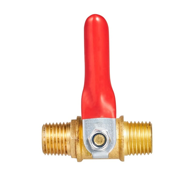 Brass Ball Valve Shut Off Switch, Tubing Fitting Straight Coupling