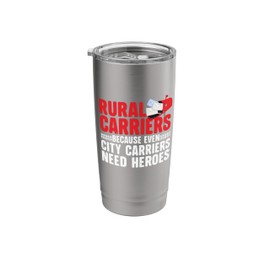 Funny Rural Carrier Art For Men Women Rural Mail Carrier Stainless Steel Insulated Tumbler