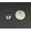 Dragonfly 14 Gage Bow Decor Belly Button Ring Stainless Steel