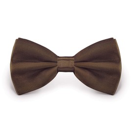 Bow tie in various colours, 5 cm wide, adjustable size, made of polyester, brown, Einheitsgröße