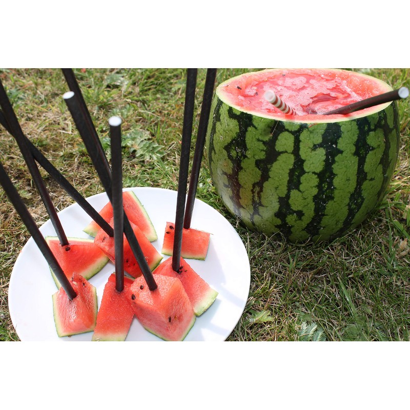 Black Paper Straws (6mm x 200mm) - Pack Size 250