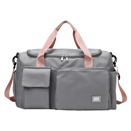 Travel Duffel Bag Waterproof Gym Fitness Bag with Wet and Dry Separation Bag Foldable Weekend Overnight Bag Lightweight Hospital Bag Large Holdall Tote Bag for Women Men Swimming Yoga Camping