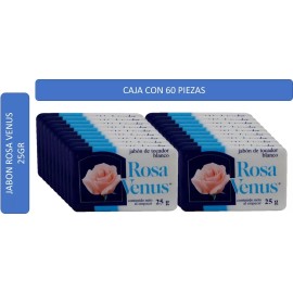 Rosa Venus Jabon Rosa Venus Blanco Caja C/60 Piezas De 25 Gr C/u