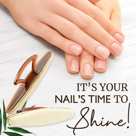 SuperNail Winning Nails 7" Chamois Nail Buffer – High-Shine Nail Polishing for Natural Nails, 2 Pack