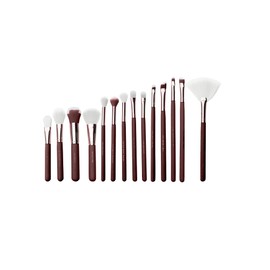 URBANMAC Makeup Cosmetics Brush Tool Rose Golden SET OF 15 (Pack of 15) Colour may very