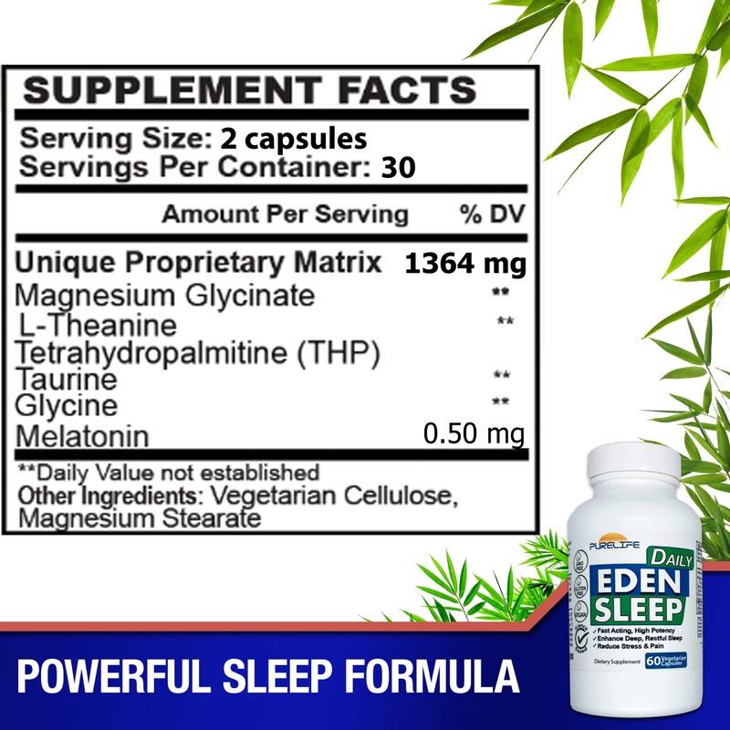 PureLife Supplements - Eden Daily Sleep [New GABA Free Formula]