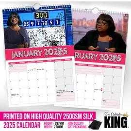 The Calendar King // Diane Abbott - 2025 Wall Calendar (Full Colour, A4 Size) funny/quirky/politics calendar