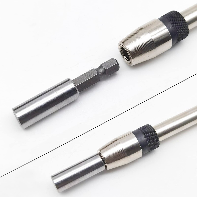 QISF 300mm Long Bit Holder, 1/4 Inch Hex Shank Quick
