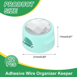 PATIKIL Cable Organizer Holder, 12 Pcs Magnetic Spring Desk Cable Management Clips Adhesive Cord Holder Keeper for Office Desktop Wall Car, Blue