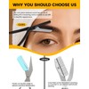 BEZOX Eyebrow Scissors with Comb - Stainless Steel Eyebrow Trimmer