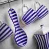 City to Cottage® Navy Blue Striped Handmade Hand Painted Ceramic