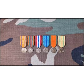 GOLD TXSG Miniature Texas State Guard Exemplary Service Medal - Moiré Drape