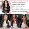 ULRICA Body Wave Lace Front Wigs Human Hair Pre Plucked