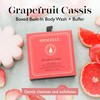 Spongelle Grapefruit Cassis Pedi Buffer, Body Scrubber and Refill Hand