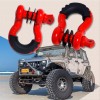 Aaiwa 2PCS 3/4" Strength Shackle D-Ring Set For Tow Strap