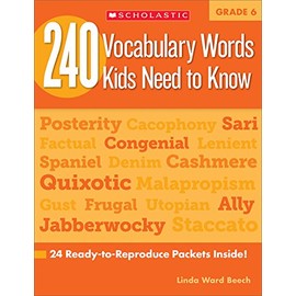 240 Vocabulary Words Kids Need to Know: Grade 6: 24 Ready-To-Reproduce Packets Inside!