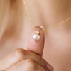 M MOOHAM Pearl Necklaces for Women - Dainty Minimalist Gold