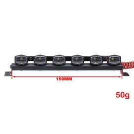 LAFEINA RC Car Roof Lamp LED Light Bar for 1/10 1/8 RC Crawler Rally Monster Truck Traxxas Trx4 axial SCX10 RC4WD D90 (6 LED)