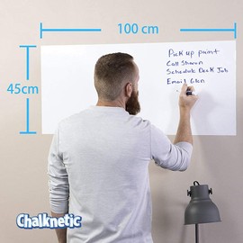 Magnetic Whiteboard Contact Paper, Magnetic Whiteboard Wall, Adhesive Dry Erase Board Sticker for Home Office Homeschool Kids, 39" x 18"