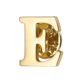 PATIKIL Letter Lapel Pins, Initial Alphabet Letter E Collar Pins Letter Brooch Pins for Women Men Shirt Dress Suits Coat Collar, Gold Tone, Letter E