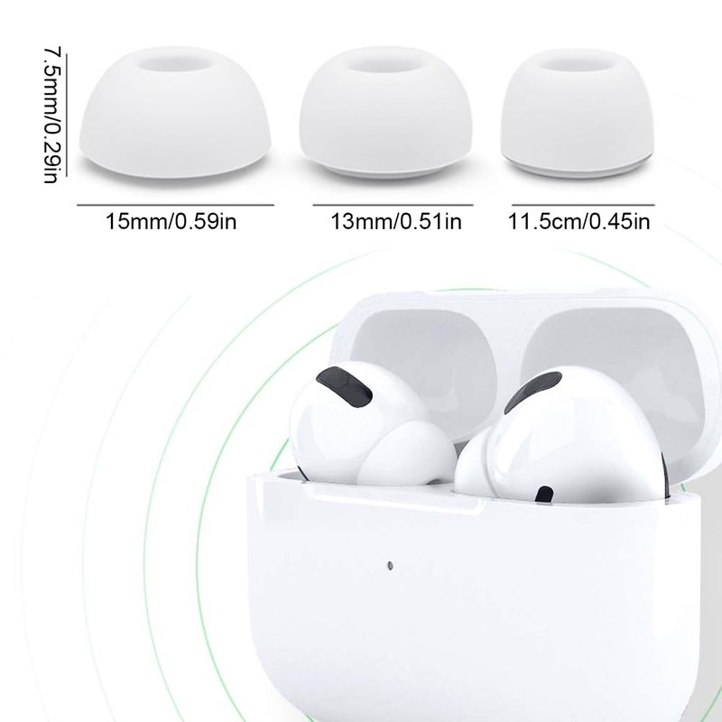 6 pieces earplugs for AirPods Pro attachments, replacement earphone straps
