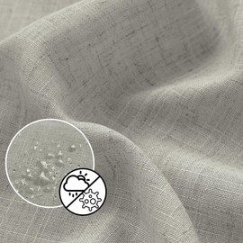 Grey Shower Curtain,Linen Fabric Boho Hotel Style Collection Shower Curtains for Bathroom,Set with Hooks,Light Gray,72 Inches Long