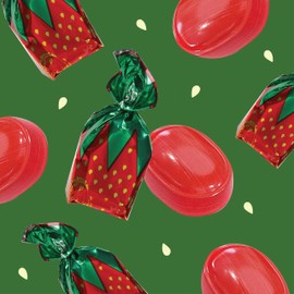 Arcor Strawberry Bon Bons - 2 Pound Bulk Pack - Filled Hard Candy Individually Wrapped - Soft Center Retro Candy - Classic Old School Candy for Office and Events