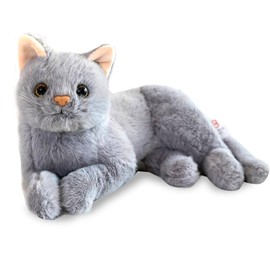 CLKDPNO Cat Plush Soft Toys, Cat Stuffed Animal Plush Simulation Cute Realistic Doll, Pillow Soothing Hugging Sleeping, Birthday Gifts Present Party Favors For Boys And Girls, 30cm