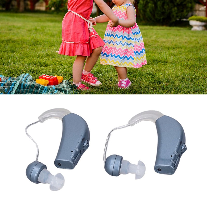 2PCS Sound Hearing Device Rechargeable Sound Enhancer Aids with Noise