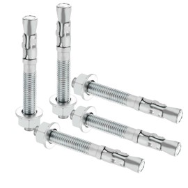 EATHEATY 60 PCS 1/2" x 3-3/4" Concrete Anchors - Standard Heavy Duty Cement Anchor Bolts for Concrete - Metal M12 Expansion Concretes Fasteners Wall Anchors Cement