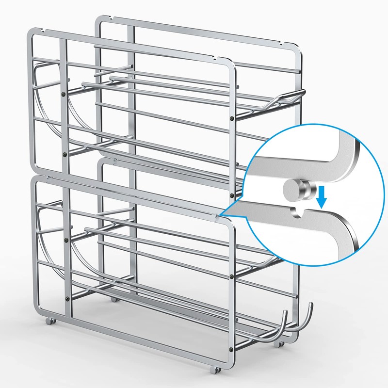 Canyave Soda Can Organizer Storage Rack, 2 Pack Stackable Beverage